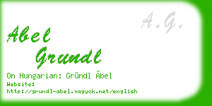 abel grundl business card